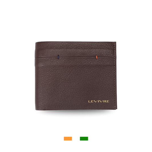 Levivre - Smooth Grain soft Brown Leather Billfold Wallet