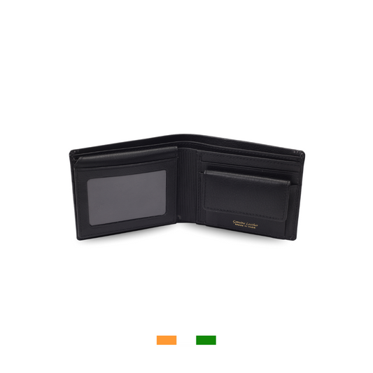 Levivre - Smooth Grain soft Black Leather Billfold Wallet