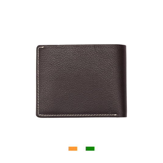 Levivre - Flat Grain soft Brown Leather Billfold Wallet