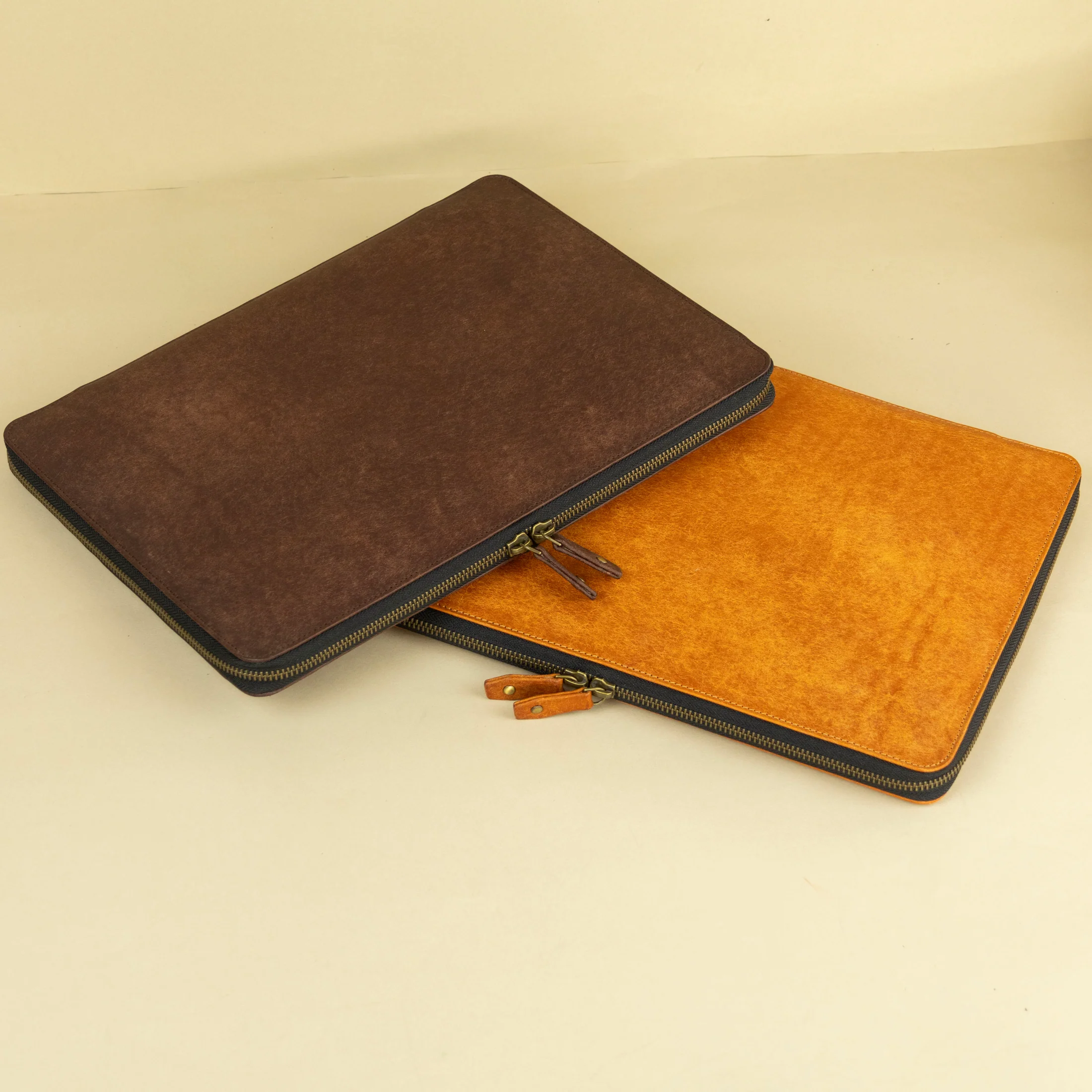 Brown Leather Laptop Sleeve | Minimal Design